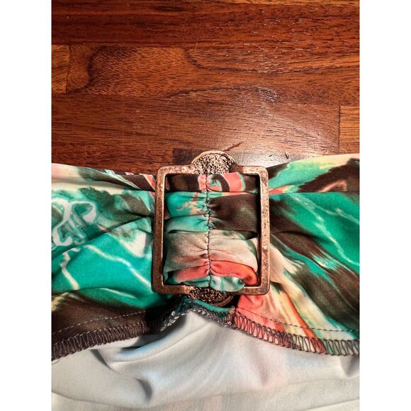 Becca by Rebecca Virtue Swim Cover Up Skirt Size M/L Multicolor Boho Print NWT - Picture 7 of 7